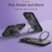 CROWNYX Magnetic Stand Case for iPhone 16 Pro Max, Shockproof Slim Hybrid TPU Cover with Grip &amp; Ring, Matte   Aegis GripStand Pro Case