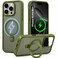 CROWNYX Magnetic Stand Case for iPhone 16 Pro Max, Shockproof Slim Hybrid TPU Cover with Grip &amp; Ring, Matte   Aegis GripStand Pro Case