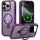 CROWNYX Magnetic Stand Case for iPhone 16 Pro, Shockproof Slim Hybrid TPU Cover with Grip&amp; Ring, Matte   Aegis GripStand Pro Case