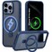 CROWNYX Magnetic Stand Case for iPhone 15 Pro Max, Shockproof Slim Hybrid TPU Cover with Grip &amp; Ring, Matte   Aegis GripStand Pro Case