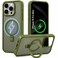 CROWNYX Magnetic Stand Case for iPhone 15 Pro Max, Shockproof Slim Hybrid TPU Cover with Grip &amp; Ring, Matte   Aegis GripStand Pro Case