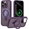 CROWNYX Magnetic Stand Case for iPhone 15 Pro Max, Shockproof Slim Hybrid TPU Cover with Grip &amp; Ring, Matte   Aegis GripStand Pro Case