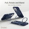 CROWNYX Magnetic Stand Case for iPhone 15 Pro, Shockproof Slim Hybrid TPU Cover with Grip &amp; Ring, Matte   Aegis GripStand Pro Case