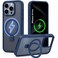 CROWNYX Magnetic Stand Case for iPhone 15 Pro, Shockproof Slim Hybrid TPU Cover with Grip &amp; Ring, Matte   Aegis GripStand Pro Case