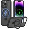 CROWNYX Magnetic Stand Case for iPhone 14 Pro Max, Shockproof Slim Hybrid TPU Cover with Grip &amp; Ring   Aegis GripStand Pro Case