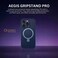 CROWNYX Magnetic Stand Case for iPhone 14 Pro, Shockproof Slim Hybrid TPU Cover with Grip &amp; Ring, Matte   Aegis GripStand Pro Case