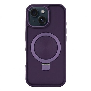 CROWNYX Magnetic Stand Case for iPhone 14 Plus / 15 Plus, Shockproof Slim Hybrid TPU Cover with Grip &amp; Ring, Matte   Aegis GripStand Pro Case