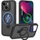 CROWNYX Magnetic Stand Case for iPhone 13/14, Shockproof Slim Hybrid TPU Cover with Grip &amp; Ring   Aegis GripStand Pro Case