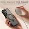 CROWNYX Magnetic Stand Case for Samsung Galaxy S25, Shockproof Slim Hybrid TPU Cover with Grip Ring   Aegis GripStand Pro Case