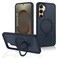CROWNYX Magnetic Stand Case for Samsung Galaxy S25, Shockproof Slim Hybrid TPU Cover with Grip Ring   Aegis GripStand Pro Case