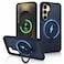 CROWNYX Magnetic Stand Case for Samsung Galaxy S25 Plus, Shockproof Slim Hybrid TPU Cover with Grip Ring   Aegis GripStand Pro Case