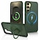 CROWNYX Magnetic Stand Case for Samsung Galaxy S25 Plus, Shockproof Slim Hybrid TPU Cover with Grip Ring   Aegis GripStand Pro Case