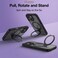 CROWNYX Magnetic Stand Case for iPhone 13 Pro Max, Shockproof Slim Hybrid TPU Cover with Grip &amp; Ring, Matte   Aegis GripStand Pro Case