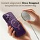 CROWNYX Magnetic Stand Case for iPhone 13 Pro Max, Shockproof Slim Hybrid TPU Cover with Grip &amp; Ring, Matte   Aegis GripStand Pro Case Purple