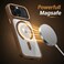 CROWNYX Magnetic Clear Convertible Case for iPhone 15   Matte TPU Bumper with Frosted Transparent PC Back   Camera Lens Protection   Shockproof Slim Cover   Wireless Charging Compatible (Gold)