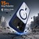 CROWNYX Magnetic Clear Convertible Case for iPhone 14 Plus/15Plus Matte TPU Bumper with Frosted Transparent PC Back Camera Lens Protection Shockproof Slim Cover Wireless Charging Compatible -Dark Blue