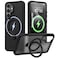 CROWNYX Magnetic Stand Case for Samsung Galaxy S26 Shockproof Slim Hybrid TPU Cover with Grip Ring, 6.3 Inch   Aegis GripStand Pro Case