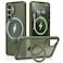 CROWNYX Magnetic Stand Case for Samsung Galaxy S26 Shockproof Slim Hybrid TPU Cover with Grip Ring, 6.3 Inch   Aegis GripStand Pro Case