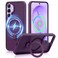 CROWNYX Magnetic Stand Case for Samsung Galaxy S26 Plus, Shockproof Slim Hybrid TPU Cover with Grip Ring, 6.7 Inch   Aegis GripStand Pro Case