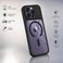 CROWNYX Magnetic Clear Convertible Case for iPhone 14 Pro Max   Matte TPU Bumper with Frosted Transparent PC Back  Camera Lens Protection   Shockproof Slim Cover   Wireless Charging Compatible (Black)