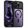 CROWNYX Magnetic Clear Convertible Case for iPhone 14 Pro Max   Matte TPU Bumper with Frosted Transparent PC Back  Camera Lens Protection   Shockproof Slim Cover   Wireless Charging Compatible (Black)