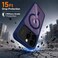 CROWNYX Magnetic Clear Convertible Case for iPhone 14 Pro Max  Matte TPU Bumper with Frosted Transparent PC Back Camera Lens Protection  Shockproof Slim Cover  Wireless Charging Compatible - Dark Blue