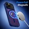 CROWNYX Magnetic Clear Convertible Case for iPhone 14 Pro Max  Matte TPU Bumper with Frosted Transparent PC Back Camera Lens Protection  Shockproof Slim Cover  Wireless Charging Compatible - Dark Blue
