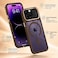 CROWNYX Magnetic Clear Convertible Case for iPhone 14 Pro Max   Matte TPU Bumper with Frosted Transparent PC Back   Camera Lens Protection   Shockproof Slim Cover   Wireless Charging Compatible (Gold)