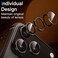 CROWNYX Camera 3D Individual Lens Protector for iPhone 15 Pro/ 15 Pro Max 9H Tempered Glass, Anti Scratch, Anti-Oil, Anti-Shock, Dirt-Resistance bubble free, HD Night Shots Clear Image, Pack-1