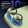 CROWNYX Camera Lens Protector for iPhone 17, Full Coverage 9H Tempered Glass Ring Cover, Matte Metal Plate, Case Friendly, 1-Pack (Green)