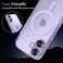 CROWNYX Camera Lens Protector for iPhone 17, Full Coverage 9H Tempered Glass Ring Cover, Matte Metal Plate, Case Friendly, 1-Pack (Purple)