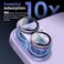 CROWNYX Camera Lens Protector for iPhone 17, Full Coverage 9H Tempered Glass Ring Cover, Matte Metal Plate, Case Friendly, 1-Pack (Purple)