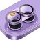 CROWNYX Camera Lens Protector for iPhone 17, Full Coverage 9H Tempered Glass Ring Cover, Matte Metal Plate, Case Friendly, 1-Pack (Purple)