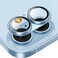 CROWNYX Camera Lens Protector for iPhone 17, Full Coverage 9H Tempered Glass Ring Cover, Matte Metal Plate, Case Friendly, 1-Pack (Blue)