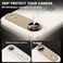 CROWNYX Camera Lens Protector for iPhone 17 Air, Full Coverage 9H Tempered Glass Ring Cover, Matte Metal Plate, Case Friendly, 1-Pack (Gold)