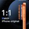 CROWNYX Camera Lens Protector for iPhone 17 Pro, Full Coverage 9H Tempered Glass Ring Cover, Matte Metal Plate, Case Friendly, 1-Pack (Orange)