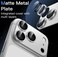 CROWNYX Camera Lens Protector for iPhone 17 Pro Max, Full Coverage 9H Tempered Glass Ring Cover, Matte Metal Plate, Case Friendly, 1-Pack (Silver)