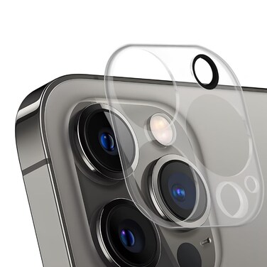 CROWNYX Camera Lens Protector Film for iPhone 15 Pro / 15 Pro Max, 9H Tempered Glass Camera Protector, HD Clear Anti-Scratch Lens Guard, Bubble-Free, Case Friendly, Easy Installation Kit (Clear)