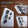 CROWNYX Camera Lens Protector Film for Samsung S24 Ultra, 9H Tempered Glass Camera Protector, HD Clear Anti-Scratch Lens Guard, Bubble-Free, Case Friendly, Easy Installation Kit (Clear)