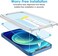 CROWNYX Screen Protector for iPhone 12/12 Pro with Easy Installation Tray, 9H Tempered Glass, Bubble-Free, Dust-Free Alignment, HD Clear, Anti-Fingerprint, Scratch Resistant, Case Friendly