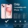 CROWNYX Screen Protector for iPhone 15 with Easy Installation Tray, 9H Tempered Glass, Bubble-Free, Dust-Free Alignment, HD Clear, Anti-Fingerprint, Scratch Resistant, Case Friendly