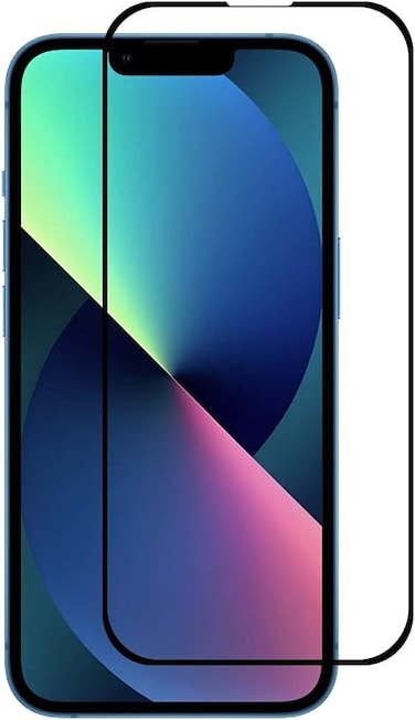 CROWNYX Mobile Phone Clear Screen Protector for iPhone 13/13Pro/14Pro Hardness, Millitary Grade Shatterproof Black Edge Tempered Glass with Easy Installation tool case friendly Hd Clear