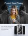 CROWNYX Privacy Screen Protector for iPhone 15 Pro Max with Easy Installation Kit, 9H Tempered Glass, Anti-Spy, Dust-Free Installation, Anti-Fingerprint, Shatterproof, Scratch Resistant, Bubble-Free