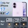 CROWNYX Privacy Screen Protector for iPhone 17 with Easy Installation Kit, 9H Tempered Glass, Anti-Spy, Dust-Free Installation, Anti-Fingerprint, Shatterproof, Scratch Resistant, Bubble-Free