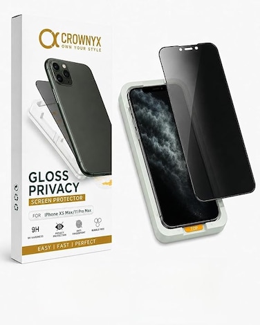 CROWNYX Privacy Screen Protector for Samsung S25 Ultra Plus with Easy Installation Kit, 9HTempered Glass, Anti-Spy, Dust-Free Installation,Anti-Fingerprint,Shatterproof,Scratch Resistant,Bubble-Free