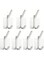 Chollavo Wall Hooks Heavy Duty Adhesive Hooks Stainless Steel Hangers Nail Free Utility Hooks Set of 7