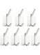 Chollavo Wall Hooks Heavy Duty Adhesive Hooks Stainless Steel Hangers Nail Free Utility Hooks Set of 7