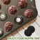 Non-Stick Carbon Steel Muffin Pan - Pair Of Cupcake Cookie Sheet Pan Style For Baking, Muffin Pans W/ 12 Cups Cupcake Baking Tray (Black)