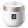 CUCKOO CRP-ST1009FW 10-Cup (Uncooked) / 20-Cup (Cooked) Twin Pressure Rice Cooker &amp; Warmer with Nonstick Inner Pot, 16 Menu Options, 3 Voice Guide, Auto Clean - White