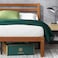 Zinus Leah Bamboo Queen Platform Bed Frame Slatted Headboard  Wooden Slat Support   No Box Spring Required   Easy Assembly  200L × 160W CM